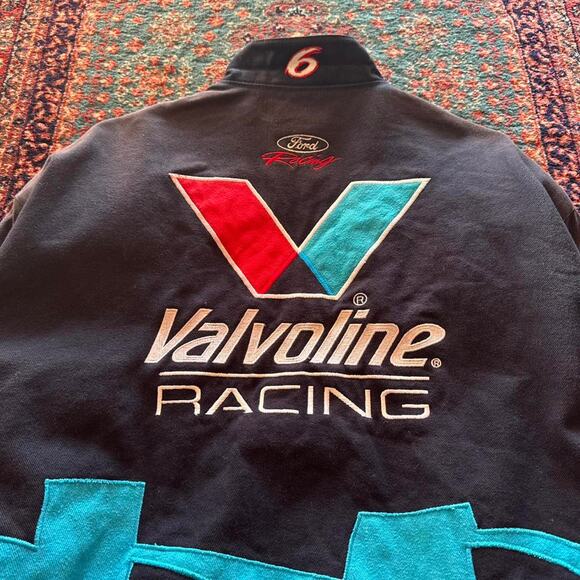 Vintage 90s Jeff Hamilton NASCAR Mark Martin # 6 Racing Jacket Mens Size Large - Picture 8 of 8